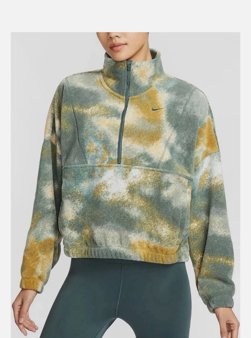 Nike One Women’s Therma Fit Oversized 1/2 Zip Fleece Pullover